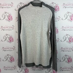 Joe Fresh sweater dual color soft Two-Tone Gray Women's Turtleneck Sweater